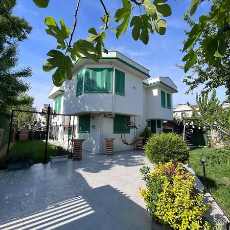 Yesil Panjurlu Bahceli Villa